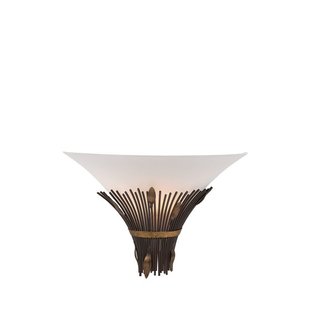 Rust brown with glass organic wall lamp E14