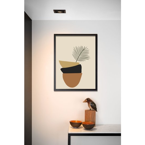 Foco empotrable orientable negro diseño simple 1xGU10