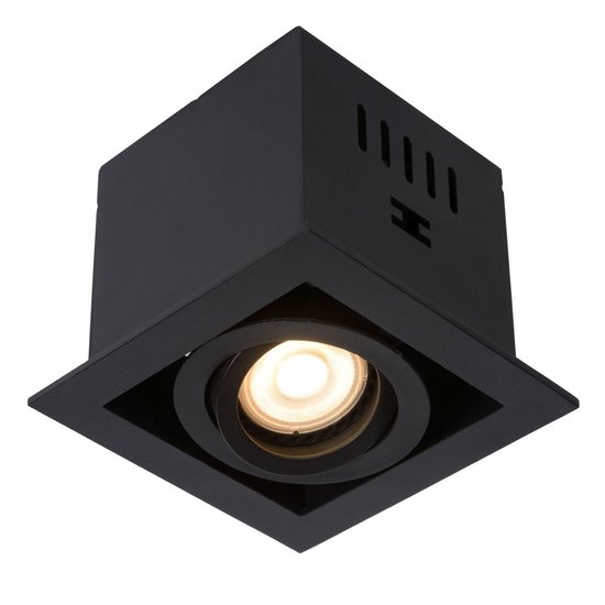 Enkele design zwarte richtbare inbouwspot 1xGU10