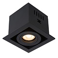 Enkele design zwarte richtbare inbouwspot 1xGU10