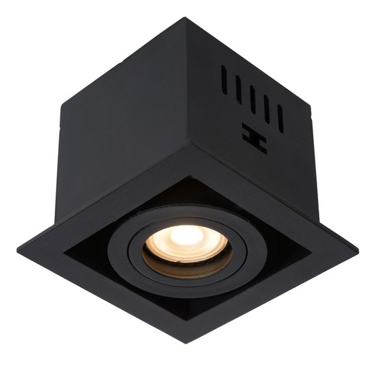 Enkele design zwarte richtbare inbouwspot 1xGU10