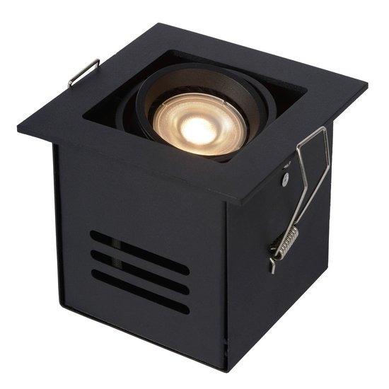 Enkele design zwarte richtbare inbouwspot 1xGU10