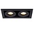 Double design black directional recessed spot 2xGU10