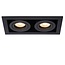 Double design black directional recessed spot 2xGU10