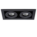 Double design black directional recessed spot 2xGU10