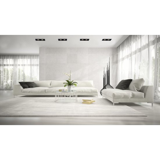 Dubbele design zwarte richtbare inbouwspot 2xGU10