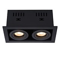 Double design black directional recessed spot 2xGU10