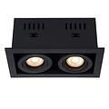 Double design black directional recessed spot 2xGU10