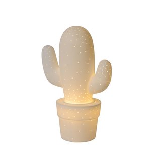 Lampe à poser cactus blanc 20 cm E14