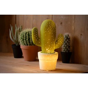 green cactus lamp