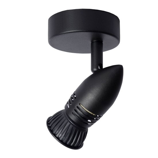 Tijdloze plafondspot 9 cm GU10 1 st zwart