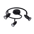 Spot plafond intemporel 31 cm 3xGU10 noir