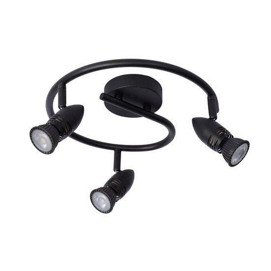 Tijdloze plafondspot 31 cm 3xGU10 zwart