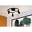 Spot plafond intemporel 31 cm 3xGU10 noir