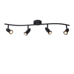 Foco de techo atemporal negro LED GU10 spot 4 piezas