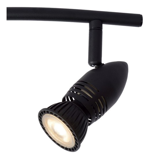 Spot de plafond intemporel noir Spot LED GU10 4 pièces