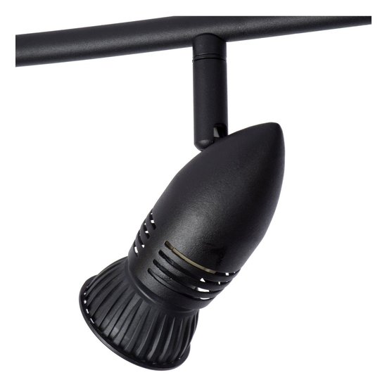 Spot de plafond intemporel noir Spot LED GU10 4 pièces