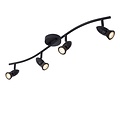 Spot de plafond intemporel noir Spot LED GU10 4 pièces