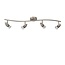 Matt chrome timeless ceiling spot LED GU10 spot 4 pieces