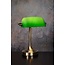 Lámpara de banquero lámpara de sobremesa bronce E14 cristal verde