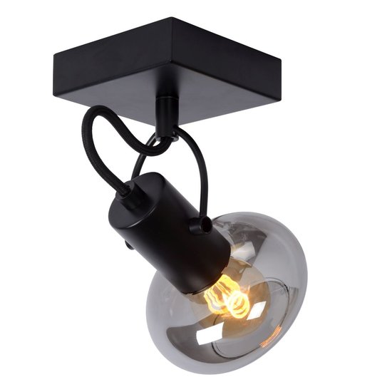 Elegant unique ceiling spotlight E14 black