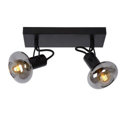 Elegant unique ceiling spotlight 2xE14 black