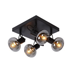 Elegant unique ceiling spotlight 4xE14 black