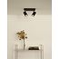 Modern black/matt gold dim-to-warm ceiling spotlight 2xGU10