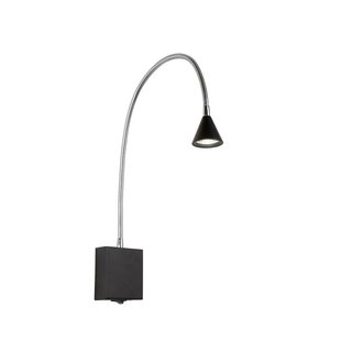 Faltbare moderne schwarze Nachttischlampe LED 1x4W 4000K