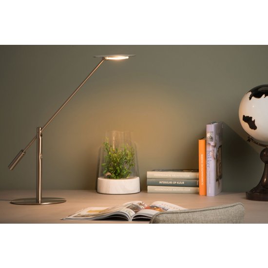 Matt chrome desk lamp office LED dimmable 1x9W 3000K