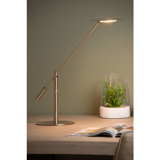 Matt chrome desk lamp office LED dimmable 1x9W 3000K