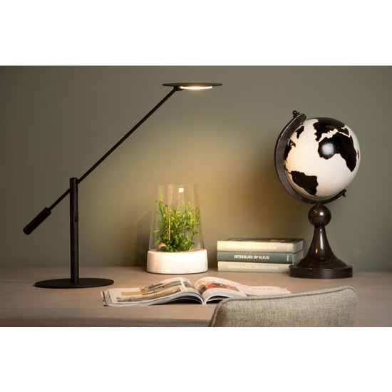 Zwarte bureaulamp kantoor LED dimbaar 1x9W 3000K