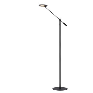 Zwarte leeslamp staand LED dimbaar 1x9W 3000K