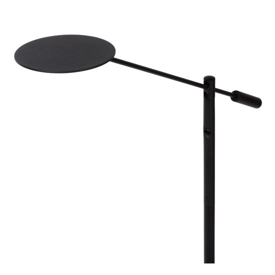 Zwarte leeslamp staand LED dimbaar 1x9W 3000K