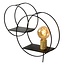 Decorative double ring black wall lamp E27