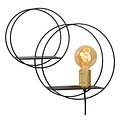 Decorative double ring black wall lamp E27