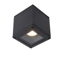 Spot de plafond carré étanche 9 cm GU10 IP65 noir