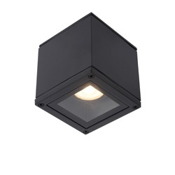 Waterproof square ceiling spotlight 9 cm GU10 IP65 black