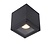 Waterproof square ceiling spotlight 9 cm GU10 IP65 black