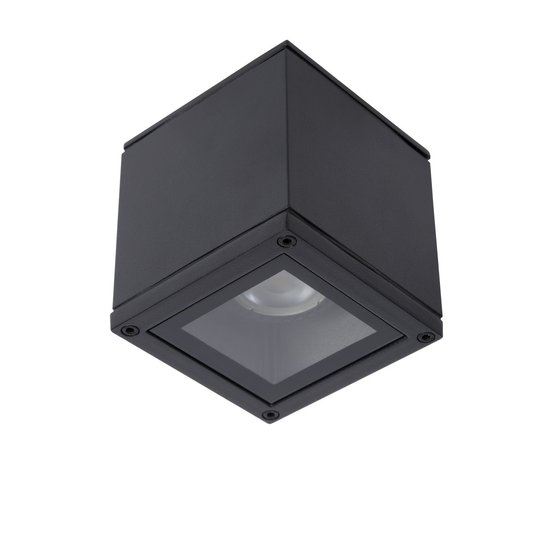 Waterproof square ceiling spotlight 9 cm GU10 IP65 black