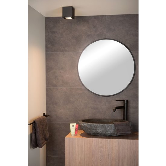 Spot de plafond carré étanche 9 cm GU10 IP65 noir