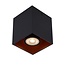 Ceiling spotlight 1xGU10 black with gold square