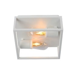 Landelijke badkamer plafondlamp 2xE14 IP54 wit