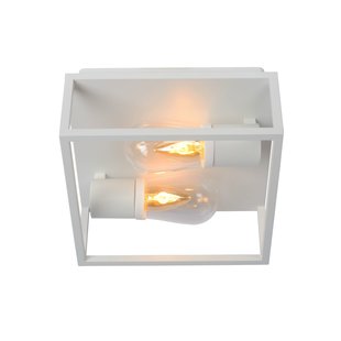 Country bathroom ceiling lamp 2xE14 IP54 white