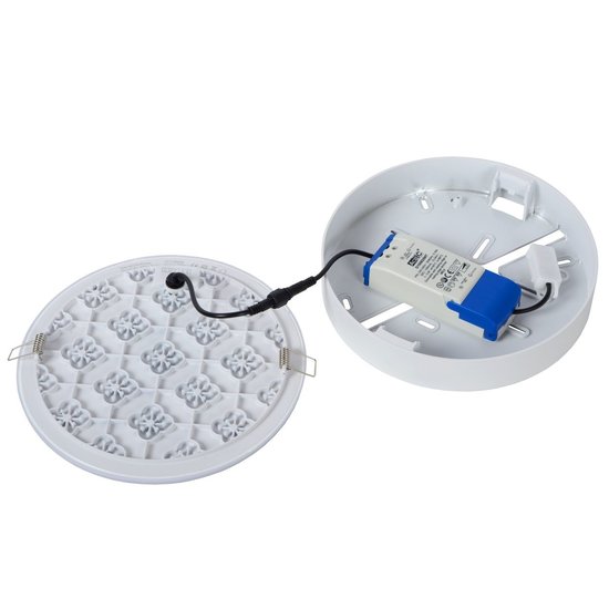 Waterbestendige plafondlamp 30W 3000K IP44 wit rond