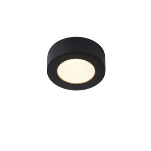 Waterdichte plafondlamp 11,7cm rond zwart dim 8W 3000K IP44