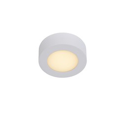 Plafonnier étanche 11,7cm rond blanc dim 8W 3000K IP44