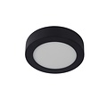 Plafonnier étanche 18cm rond noir dim 12W 3000K IP44