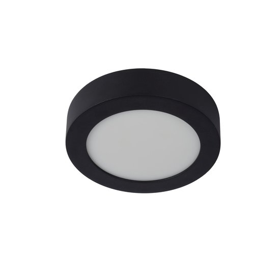Waterdichte plafondlamp 18cm rond zwart dim 12W 3000K IP44