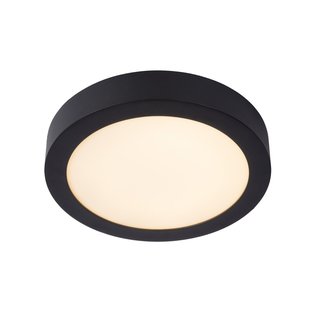 Plafonnier étanche 24cm rond noir dim 15W 3000K IP44